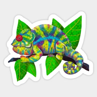 Colorful Chameleon Sticker